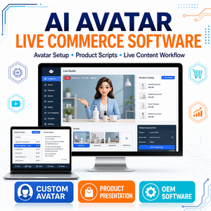 Logiciel de diffusion en direct d'avaatars IA personnalisés pour la vente de produits en ligne 24h/24 - Product Image 1