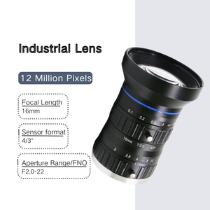 12MP 16mm 4/3" F2.0 C-마운트 고정형 산업용 머신 비전 렌즈 빔 변조 420~1000nm 파장 금속 유리 구조 - Product Image 1