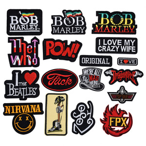 Disponibili Patch Ricamate di Design per Abbigliamento, Patch Termoadesive con <span class=keywords><strong>Logo</strong></span> Personalizzato di <span class=keywords><strong>Band</strong></span> Musicali <span class=keywords><strong>Rock</strong></span> ad Alta Densità - Product Image 1