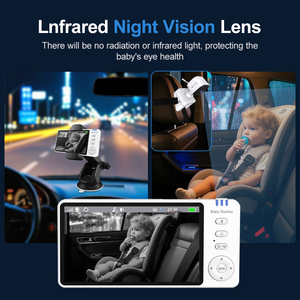 Thing for Baby Built-in Siren 720P 2.4GHz FHSS Night Vision Two-Way <strong>Audio</strong> Motion Detection Feeding Reminder Rechargeable Battery - Product Image 2