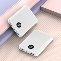 Banque d'alimentation ultra-mince la plus vendue 10000 mAh Li-Polymère Entrée Type-C Double USB Affichage LED Sortie 10W 500 Cycles Portable
