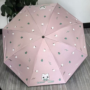 Sombrilla Plegable de Doble Uso, Negra, de Poliéster y Seda, con Protección UV, Manual, Personalizable para Publicidad, Venta al Por Mayor - Product Image 5