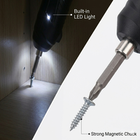 Mini tournevis électrique sans fil 3,6 V rechargeable par USB, perceuse portable avec lumière LED et batterie au lithium pour le bricolage domestique