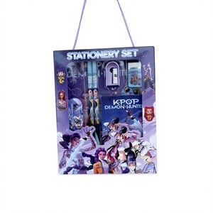 Set de Papelería con Diseño de Dibujos Animados de Grupo de Chicas KPOP Cazadoras de Demonios, Útiles Escolares para Niños, Regalo de Cumpleaños, China - Product Image 1