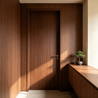 Porte de chambre contemporaine avec surface stratifiée en mélamine, durable, résistante à l'humidité, faible entretien, certifiée pour les salles de bain