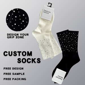 Chaussettes hautes à motif écossais sans couture, respirantes, absorbant la transpiration, en coton, élasthanne et nylon, automne, noir et blanc - Product Image 1