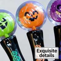 Baguette Lumineuse Multicolore en Forme de Citrouille, Accessoire de Costume d'Halloween, Baguette Lumineuse Personnalisée, Baguette LED en Forme de Citrouille, Cadeau de Fête d'Halloween