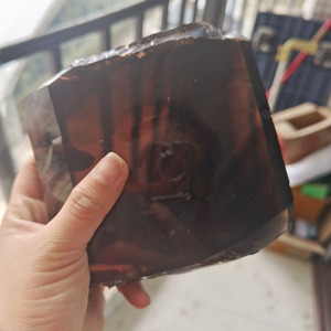 Cristal synthétique hydrothermal brut non taillé, pierre précieuse fumée, matière première pour bijoux - Product Image 1