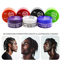 Pommade coiffante 150g en pot plastique, tenue forte, sans résidus ni traces blanches, cire coiffante rétro pour hommes