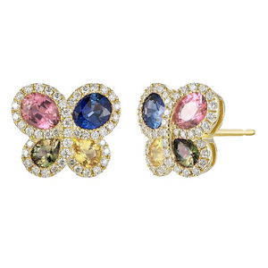 Orecchini a Perno Geometrici a Farfalla Colorati Dopamine, Gioielli Minimalisti Chic da Donna, Ideali per l'Uso Quotidiano e Come Regalo - Product Image 5