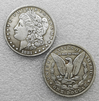 Pièces de monnaie commémoratives Morgan Dollar des États-Unis 1881-CC, cadeaux, décoration de la maison