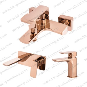 Juego <span class=keywords><strong>de</strong></span> <span class=keywords><strong>grifo</strong></span> mezclador <span class=keywords><strong>para</strong></span> baño, <span class=keywords><strong>lavabo</strong></span> <span class=keywords><strong>de</strong></span> lujo Popular, montado en la pared, oro rosa - Product Image 6