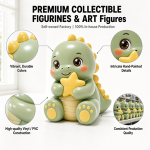 Figurine de dinosaure personnalisée Star Hug en vinyle, jouet artistique, figurine d'action de collection OEM ODM, produit d'usine de collection - Product Image 1