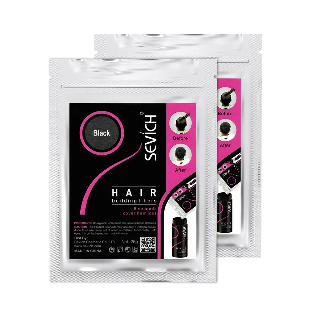 OEM 25g/50g/100g Nachfüll beutel Hair Building Fiber Powder