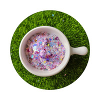 Mélange de paillettes pour ongles blanches, roses et violettes, 3 mm, étoiles, cœurs, fleurs, PVC, paillettes en vrac, paillettes, décoration d'art d'ongles DIY, confettis