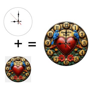 Round Wooden Wall <b>Clock</b> 25x25Cm Silent Non Ticking Decor For Shop Cafe Wall Hanging <b>Clock</b> - Product Image 1