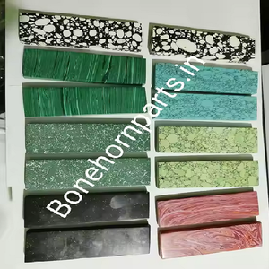 Escamas de mango de cuchillo de piedra reconstituida pulida ecológica para manualidades naturales, elegante cuerno de vaca, diseño de cuerno de búfalo único - Product Image 1