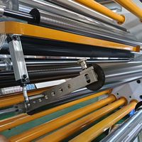 Machine de laminage compacte électrique automatique sans solvant d'occasion pour sacs de film alimentaire, haute vitesse 300m/min, emballage bois-plastique, PLC