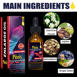 Aceite de Masaje para Agrandamiento Masculino con Extracto de Plantas Naturales, Aceite Esencial para el Cuidado Masculino en Gotero Negro de 10 ml K0123 - Product Image 6