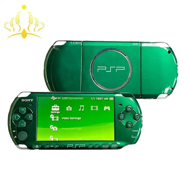 95% ใหม่ PSP เกมคอนโซลย้อนยุคสําหรับ PlayStation แบบพกพา 3000 PSP3000 PSP Spirited สีเขียว