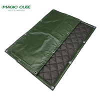 Bâche acoustique insonorisante industrielle MQ en PVC, densité 8 kg/m², isolation phonique 17-28 dB, temporaire