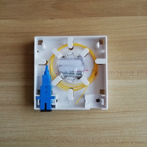 Placa frontal montada en la pared interior SC Rosette 2 Core 86*86mm Caja de terminales de <span class=keywords><strong>fibra</strong></span> <span class=keywords><strong>óptica</strong></span> - Product Image 4