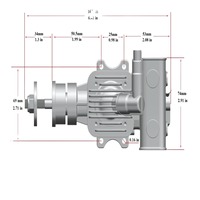 Moteur à essence RCGF Stinger 15cc 2 temps à soupape à piston, compatible avec les propulseurs 1306, 1406, 1308, 1307 pour avions RC à voilure fixe
