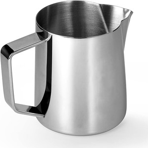 <span class=keywords><strong>Pot</strong></span> à <span class=keywords><strong>lait</strong></span> en acier inoxydable pour la mousse à vapeur Tasse à expresso <span class=keywords><strong>Pot</strong></span> <span class=keywords><strong>Barista</strong></span> 500ml Conception unique de bouche en crocodile et rainure de guidage à double arc - Product Image 5