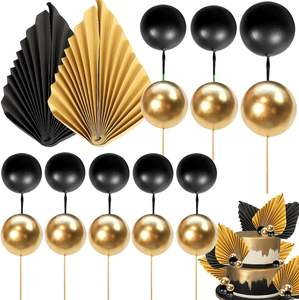 Vente Flash Transfrontalière : 20 Pièces de Décorations en Mousse Colorée et Éventails en Papier pour Gâteaux, Idéales pour Anniversaires et Mariages - Product Image 1