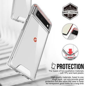 Coque de téléphone portable, compatible avec Google <span class=keywords><strong>Pixel</strong></span> <span class=keywords><strong>6</strong></span>, Ultra mince, cristal Transparent, robuste, antichoc d'angle - Product Image 3