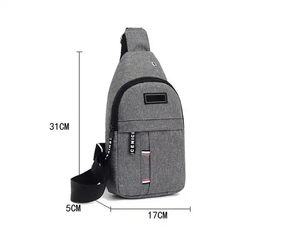 Bolso de pecho informal para <span class=keywords><strong>hombre</strong></span>, bolsa de viaje de <span class=keywords><strong>cintura</strong></span> corta, impermeable, cruzado, de nailon - Product Image 3