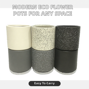 Pots à fleurs en plastique PP écologiques, durables et légers, design moderne, utilisation intérieure/extérieure, décoration de salon, macetas para plantas - Product Image 2