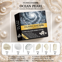 Kit de soin des pieds au lait perlé nourrissant en 6 étapes dans une boîte, personnalisation complète, fournitures en gros pour salons, kit de pédicure pour éliminer les callosités
