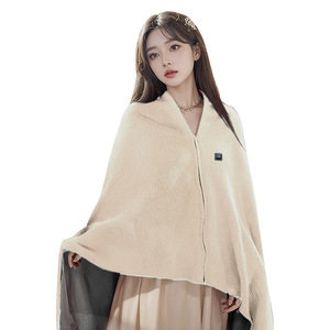 Electric Heated <b>Blanket</b> Shawl Battery Powered Touch Control PTC Heating Coral Fleece <b>Warm</b> Cape For Cold Weather - Product Image 1