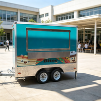 Camionnette de restauration commerciale certifiée CE en tôle galvanisée pour la vente de glaces et la publicité, conforme à la norme EPR française