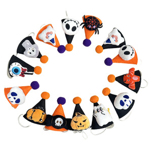 Zoyi Accesorios para el Cabello de Mascotas, Sombreros de Navidad y Halloween con Diseño de Calabaza, Fantasma, Mago y Diablo, Decoración para Fiestas - Product Image 4