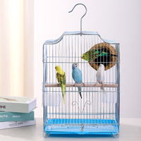 Personnalisable grand métal fil de fer perroquets oiseaux pinsons canari cage avec poignée et amovible 3 niveaux cage à oiseaux canari élevage