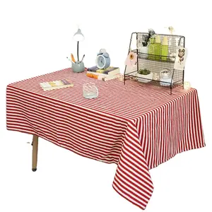 rectangle mantel a rayas red and white table linens stripped pattern stripped table cloth tablecloth for party decor