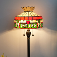 Lampe sur pied vintage personnalisée pour salon, lampe sur pied en verre teinté pour chambre à coucher, salon, bureau, décoration esthétique de la maison