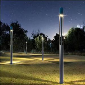 Outdoor Iron Garden Lamp <b>Post</b> LED 4100K Neutral White IP65 AC 220V Motion Sensor Semi Flush Mount <b>Solar</b> Powered 10-Year Warranty - Product Image 1