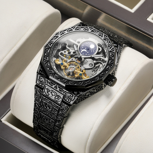 Relojes Nuevos Forsining 2025 para Hombre con Movimiento Automático Esqueleto y Correa de Acero Inoxidable - Product Image 4