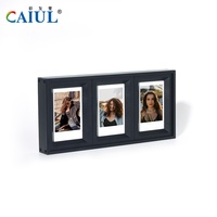 Cadre photo rétro carré de 3 pouces triple - Affichage mural en ABS creux pour photos instantanées Compatible avec le métal et la résine
