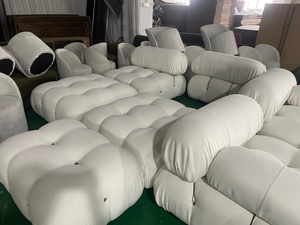 Furniture 3 Seat Mario Bellini Fabric Sectional <b>Sofa</b> With Ottoman Modular Combination Velvet L Shape <b>Brown</b> Sectional <b>Sofa</b> - Product Image 3