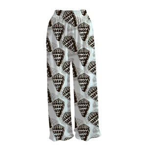 2026 <strong>Ladies</strong> Elegant Smooth Milk Silk Wide Leg Pants <strong>Floral</strong> Painted High Waist Fashion Women <strong>Trousers</strong> - Product Image 5
