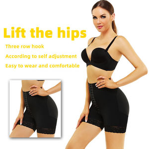 LANGQIN Leggings sculptants pour femmes grandes tailles, rehausseur de fesses et de hanches rembourré, culotte gainante ventre plat en dentelle respirante - Product Image 2