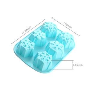 Handmade Christmas <b>Silicone</b> Cake Diy <b>Baking</b> Tools Snowflake Shaped Soap Mold - Product Image 2