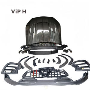 Pour GLE53 63SUV mise à niveau de 2019 à 2023 BS <span class=keywords><strong>Style</strong></span> Kit d'installation de becquet de corps large en Fiber de carbone - Product Image 2