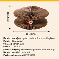 Griffoir pour chat en carton ondulé, moderne, écologique, transformable, à adsorption magnétique, extensible et pliable, en gros