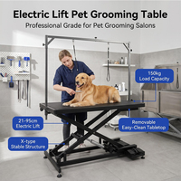 AP-808P Elektrischer Hundepflegetisch mit Lift und Pflegearm Elektrischer Tierpflegetisch Hundetisch für Pflegesalon