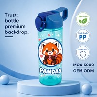 Bouteille d'eau en plastique PET pour enfants avec couvercle, vente en gros